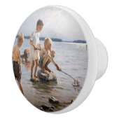 Albert Edelfelt - Jungs, die an der Küste spielen Keramikknauf (Rechts)