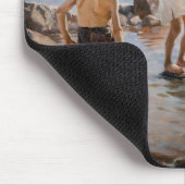 Albert Edelfelt - Jungs, die an der Küste spielen Mousepad (Ecke)