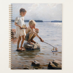 Albert Edelfelt - Jungs, die an der Küste spielen Planer