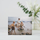 Albert Edelfelt - Jungs, die an der Küste spielen Postkarte (Stehend Vorderseite)