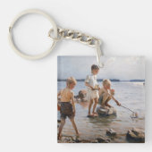 Albert Edelfelt - Jungs, die an der Küste spielen Schlüsselanhänger (Vorderseite)