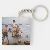Albert Edelfelt - Jungs, die an der Küste spielen Schlüsselanhänger (Rückseite)