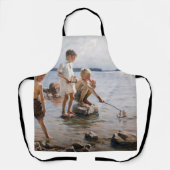Albert Edelfelt - Jungs, die an der Küste spielen Schürze (Vorderseite)
