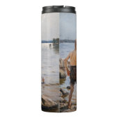 Albert Edelfelt - Jungs, die an der Küste spielen Thermosbecher (Rückseite)