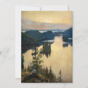 Albert Edelfelt - Kaukola-Höhenrücken bei Sonnenun Dankeskarte