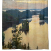 Albert Edelfelt - Kaukola Ridge at Sunset Duschvorhang (Vorderseite)