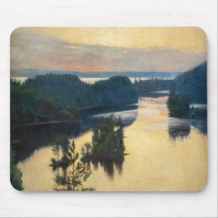 Albert Edelfelt - Kaukola Ridge at Sunset Mousepad
