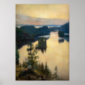 Albert Edelfelt - Kaukola Ridge at Sunset Poster (Vorne)