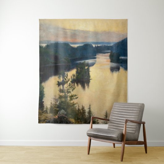 Albert Edelfelt - Kaukola Ridge at Sunset Wandteppich (Beispiel)