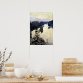 Albert Edelfelt Kaukola Ridge bei Sunset Poster (Küche)