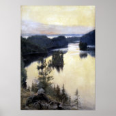 Albert Edelfelt Kaukola Ridge bei Sunset Poster (Vorne)