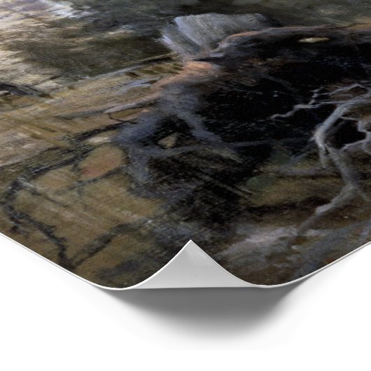 Albert Edelfelt Kaukola Ridge bei Sunset Poster (Ecke)