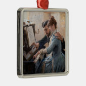 Albert Edelfelt - Klavier spielen Ornament Aus Metall (Rechts)