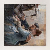 Albert Edelfelt - Klavier spielen Puzzle (Horizontal)