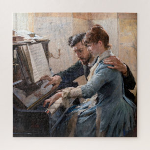 Albert Edelfelt - Klavier spielen Puzzle