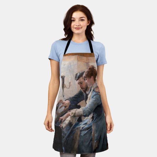 Albert Edelfelt - Klavier spielen Schürze (Getragen)