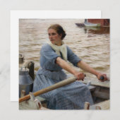 Albert Edelfelt - La Laitiere Dankeskarte (Vorne/Hinten)