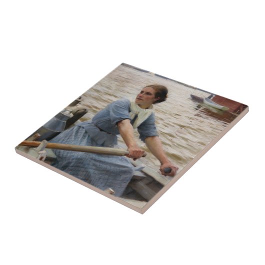 Albert Edelfelt - La Laitiere Fliese (Seite)