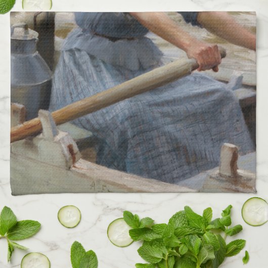 Albert Edelfelt - La Laitiere Geschirrtuch (Gefaltet)