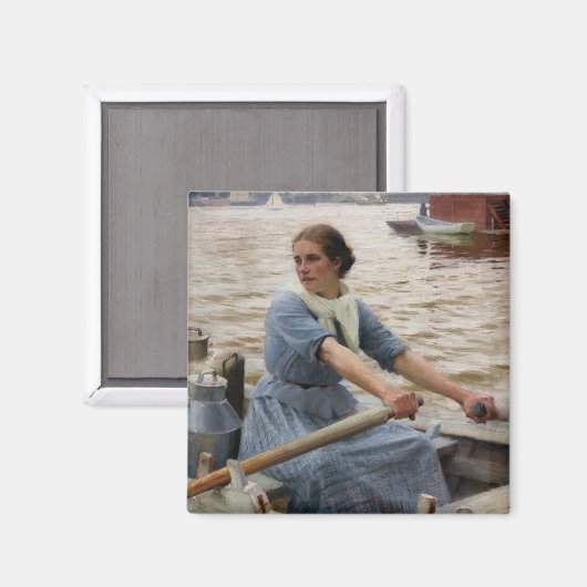 Albert Edelfelt - La Laitiere Magnet (Vorderseite/Rückseite)