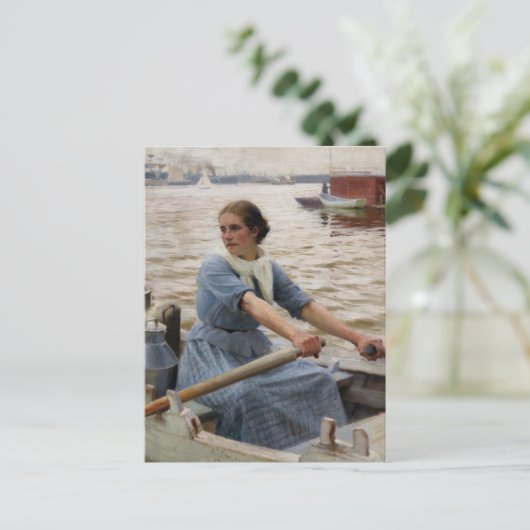 Albert Edelfelt - La Laitiere Postkarte (Stehend Vorderseite)