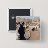 Albert Edelfelt - Luxembourg Gardens, Paris Button (Vorne & Hinten)
