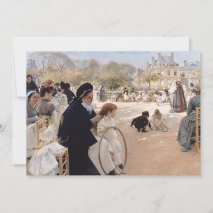 Albert Edelfelt - Luxembourg Gardens, Paris Dankeskarte