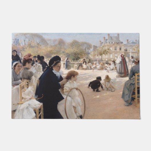 Albert Edelfelt - Luxembourg Gardens, Paris Fußmatte (Vorderseite)