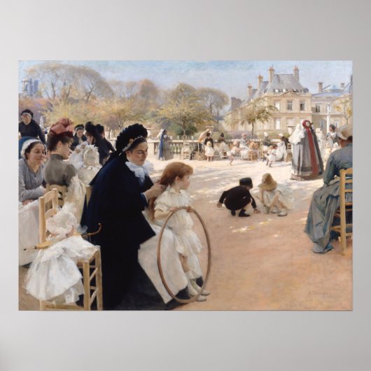 Albert Edelfelt - Luxembourg Gardens, Paris Poster (Vorne)