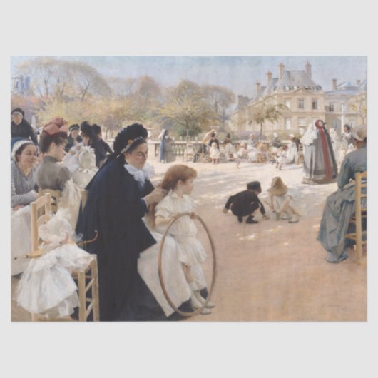 Albert Edelfelt - Luxembourg Gardens, Paris Seidenpapier (Vorderseite)