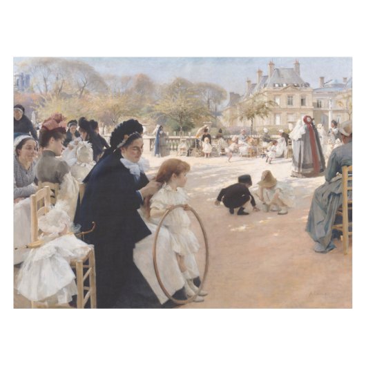 Albert Edelfelt - Luxembourg Gardens, Paris Tischdecke (Vorderseite (Horizontal))