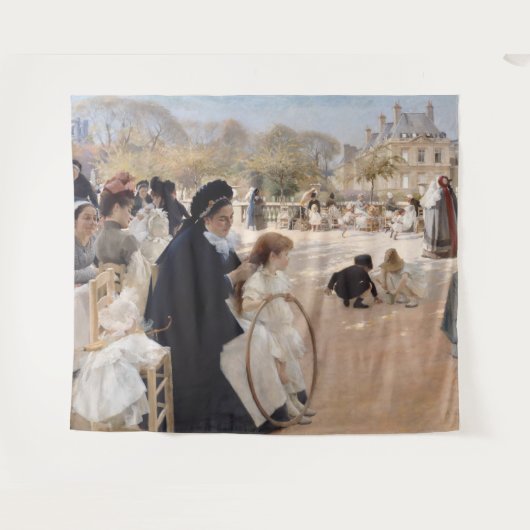 Albert Edelfelt - Luxembourg Gardens, Paris Wandteppich (Vorderseite (Horizontal))