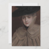 Albert Edelfelt - Portrait einer jungen Frau Einladung (Vorderseite)
