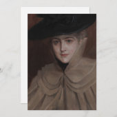 Albert Edelfelt - Portrait einer jungen Frau Einladung (Vorne/Hinten)