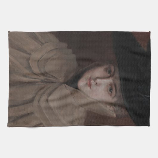 Albert Edelfelt - Portrait einer jungen Frau Geschirrtuch (Horizontal)