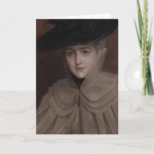 Albert Edelfelt - Portrait einer jungen Frau Karte