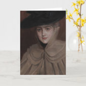 Albert Edelfelt - Portrait einer jungen Frau Karte (Gelbe Blume)