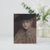 Albert Edelfelt - Portrait einer jungen Frau Postkarte (Stehend Vorderseite)