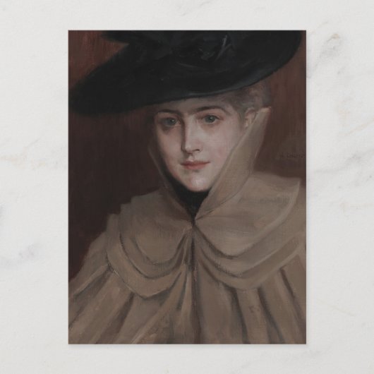 Albert Edelfelt - Portrait einer jungen Frau Postkarte (Vorderseite)