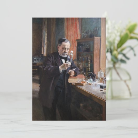 Albert Edelfelt - Portrait von Louis Pasteur Dankeskarte (Stehend Vorderseite)