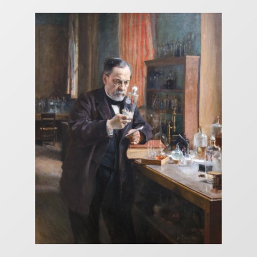 Albert Edelfelt - Portrait von Louis Pasteur Fensteraufkleber (Blatt)
