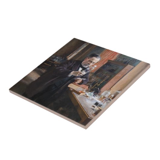 Albert Edelfelt - Portrait von Louis Pasteur Fliese (Seite)