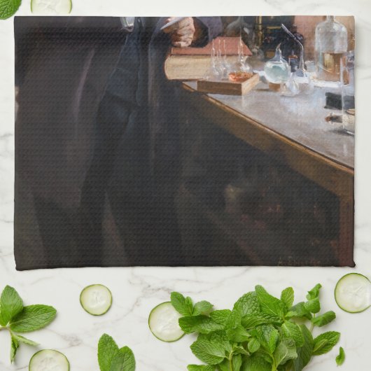 Albert Edelfelt - Portrait von Louis Pasteur Geschirrtuch (Gefaltet)