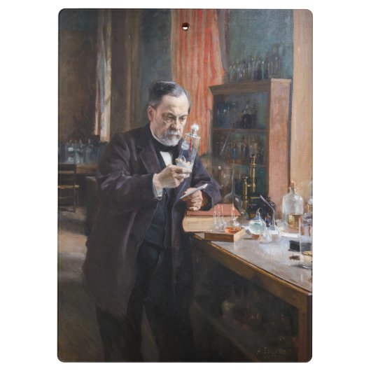 Albert Edelfelt - Portrait von Louis Pasteur Klemmbrett (Rückseite)