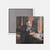 Albert Edelfelt - Portrait von Louis Pasteur Magnet (Vorderseite/Rückseite)