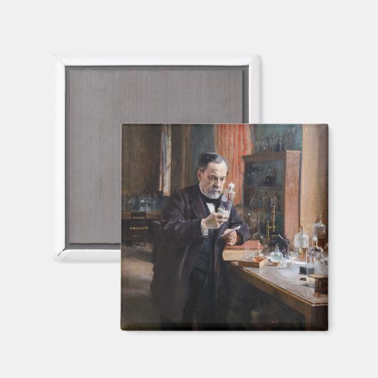 Albert Edelfelt - Portrait von Louis Pasteur Magnet (Vorderseite/Rückseite)