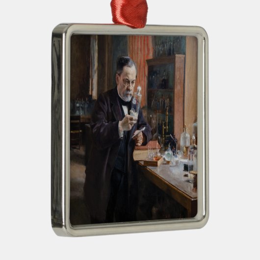 Albert Edelfelt - Portrait von Louis Pasteur Ornament Aus Metall (Rechts)