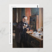 Albert Edelfelt - Portrait von Louis Pasteur Postkarte (Vorne/Hinten)