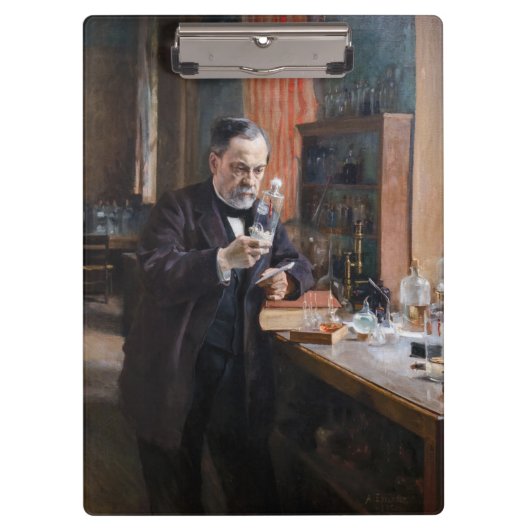 Albert Edelfelt - Porträt von Louis Pasteur Klemmbrett (Vorderseite)
