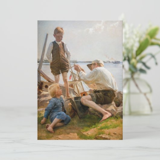 Albert Edelfelt - Schiffbauer Einladung (Stehend Vorderseite)